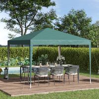 Tonnelle de jardin extérieur 3x3m Tonnelle pliante Pop up Tente Pliable Barnum de Jardin Pliant Anti-UV + Sac de Transport Acier Oxford vert