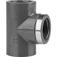 PVC-U - Raccord adhesif Piece en T, 25 mm x 3/4", sortie filetage cylindrique