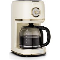 Klarstein Victoria Cafetière filtre - Machine à café au design rétro, 1,5 L pour 12 tasses, fonction maintien au chaud, système anti-goutte, arrêt automatique