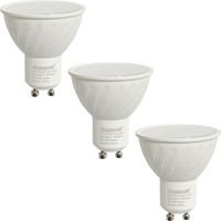 Litecraft Light Bulb GU10 5W 6500K Cool White Non Dimmable LED in White - 3 Pack