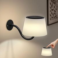 GBLY Lampada da parete LED interna batteria touch ricaricabile dimmerabile applique murali nere senza fili faretti da parete moderni per bagno corridoio camera da letto soggiorno scala