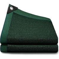 Voile d'ombrage de jardin vert foncé de 3 mètres, robuste et durable, adaptée aux serres, poulaillers, pergolas et auvents.