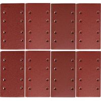 Feuilles Abrasives pour Ponceuse Vibrante 93 x 185 mm Papier de Verre 8 Trous Grain 40 60 80 120 180 240 320 400 Lot de 48 Feuilles Eponge abrasive et cale à poncer
