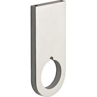 CINETTO Schrankrohrlager Mittelstück zu Schrankrohr rund, Aluminium silberfarbig