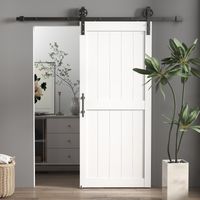 Porta Scorrevole Porta da Interno Stile Industriale, 81.3x213.4cm, Legno
