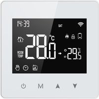 Thermostat intelligent Tuya, contrôleur de température de chaudière à eau et à gaz à batterie basse consommation, écran LCD programmable