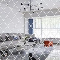 3D Spiegel Wandaufkleber Abnehmbare Selbstklebende Dreiecksnähte Spiegelaufkleber DIY Wand Keramikfliesen Möbel Spiegel wandaufkleb Dekoration Tapete für zu Hause Wohnzimmer