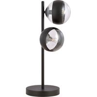 Lampe de chevet ROSSI Stripe Emibig noir verre 2xE14