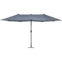 PARAPLUIE ALUMINIUM ALU TWIN GRIS 4,55X2,65MT
