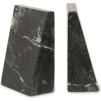 Premier Housewares Black Marble Bookends