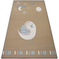 Alfombra infantil LOKO Pajarito beige Antideslizante beige 120x170 cm