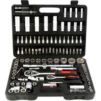 Coffret Kit Outils 108 pcs Kraft Müller Clé à Cliquet Douille Acier Vanadium Douilles, Mécanicien, Garagiste, Bricoleur