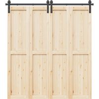 vidaXL Sliding Door Hardware Kit 200 cm Steel Black