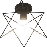 Plafonnier - plafonnier polygonal noir - sans ampoule