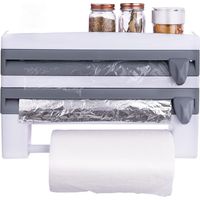 Dispensador 3 en 1 de papel de aluminio y toallas de papel