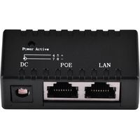 Adaptateur POE, injecteur POE, répartiteur POE Adaptateur d'injecteur d'alimentation sur Ethernet pour réseau LAN(noir),A