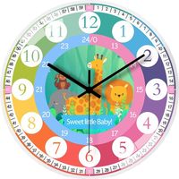 Horloge d'apprentissage pour les enfants - Horloge d'enseignement de l'heure - Horloges murales pour enfants