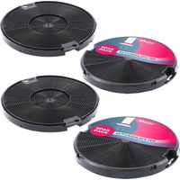 4x Filtre à charbon actif, Diamètre 150mm, Compatibilité Aeg Ikea Faber, Pour hotte aspirante