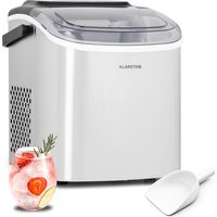 Klarstein Machine a Glacons pour la Maison Capacité de 13L Fabrique Rapidement Jusqu'à 12kg de Glacons Machine a Glaces Petits et Grands Glaçons en Forme de Balles Autonettoyante Ice Maker Argent