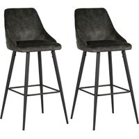 Lot 2 chaises de bar velours CASITA CHABARLOU3KAK