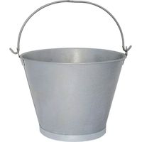 Seau Conique Galvanisé à Poignée Lisse, 8 L, ø30,5 X 23 Cm