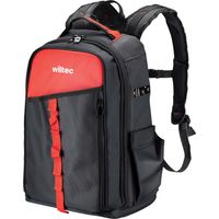 Wiltec – Sac à dos à outils multipoches 33 x 20 x 43 cm – Capacité 30 kg – 16 compartiments – Polyester 1680D pour usage intensif
