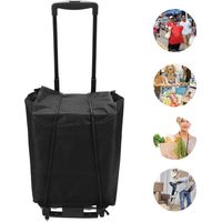 Chariot de Shopping Supermarket - Caddy à Roues pour Camping et Laundry, Construction Aluminium Alloy Résistant, Design Pliable avec Poche Grande Capacité