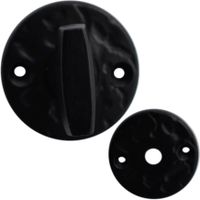 Quincadeco – Rosaces condamnation aluminium noir 52mm – Épaisseur 6,2mm – Avec bouton de condamnation – Fabrication européenne