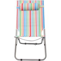 Domo Mea Spiaggina Multicolor con Cuscino - Design a Righe 46,5x34,5x75 cm