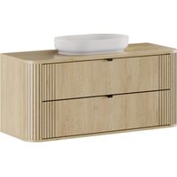 Ensemble de salle de bain KORI : meuble sous vasque 120cm + plan pour vasque + vasque à poser