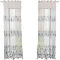 Rideau voilage en polyester pour décoration chambre et salon - Valance bleue