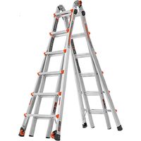 Little Giant – Échelle escamotable Velocity 6-11 marches – Alliage léger 20% plus léger – Système de verrouillage double pistons – Utilisation en escabeau et extension
