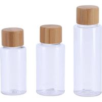 Set aus 3 reisebehältern aus kunststoff und bambuskappe -transparent - Tendance