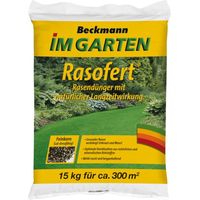 BECKMANN Rasofert® Engrais pour gazon 15 kg Effet longue durée Effet dépôt Effet rapide