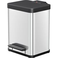 Hailo Öko uno Plus M, Tret-Mülleimer, 17 ltr, Edelstahl, matt