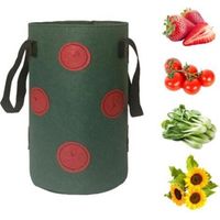 12-Hole Strawberry Growing Bag, Strawberry Growing Bag, Garden Hanging Strawberry Flower Pot, Multifunctional Vegetable And Flower Strawberry Plant Growing Bag, Garden Strawberry Vertical Flow