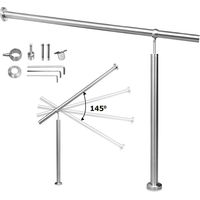 SWANEW Corrimano in acciaio inox per scale esterne/interne Angolo regolabile per il montaggio a parete 150 cm