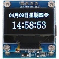 Module d'horloge avec écran OLED de 0,96 pouces, carte PCB WiFi MICRO USB 5V avec batterie bouton de 40mAh