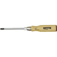 Pozidriv schwarzer Schraubendreher mit Holzgriff (PZ1x85) WITTE 96701