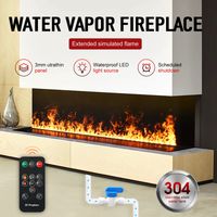 Elektrokamin 3D Wasserdampf 100cm, Flammenfarbe, Fernbedienung, Wasserhahn & manuell