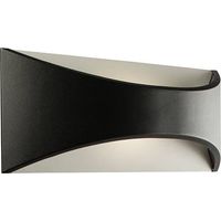Saxby Vulcan - Applique a LED integrata a 1 luce per esterni Up Down Textured Matt Black, Opal IP65