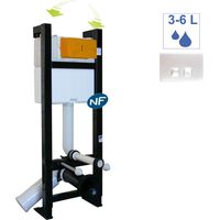 Regiplast – Bâti-support WC universel EVO autoportant NF – Hauteur réglable jusqu'à 50 cm – Compatible cuvettes standards et PMR – Évacuation PVC 100mm