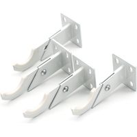 4er Set Wandhalterung für Designheizkörper verstellbar ausziehbar 70-95 mm Wandhalter Montagematerial Weiß