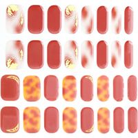 Lot de 2 patchs pour ongles en gel 3D, vernis à ongles thermoformé, colle et autocollants.