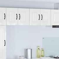 Armoire de cuisine-Meuble de cuisine-Armoire de rangement Kalmar Blanc brillant 60 x 31 x 40 cm 744024