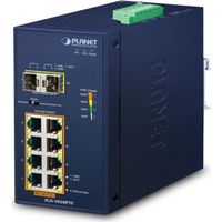 PLANET Technology Planet IP30 Ind 8-P 10/100/1000T 802.3at PoE+ 2-Port 100/1000X - Switch - 20 Gbps (IGS-1020PTF)