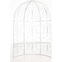 CLP – Demi-tonnelle Rosie avec banc ergonomique – Fer robuste – Largeur 115 cm – Hauteur d'assise 45 cm – Support pour plantes grimpantes