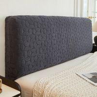 (13, 120 cm) Couvre-lit extensible, Couvre-lit 160/140/180, Couvre-lit en tissu jacquard, Protège-tête de lit élastique, Couleur unie
