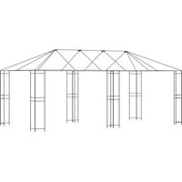 vidaXL Gazebo Frame 6 x 3 m Black Steel
