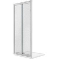 Duschtür Saloon mit Doppel-Schwenktür Strukturglas h 185 mod. Clint 70 cm